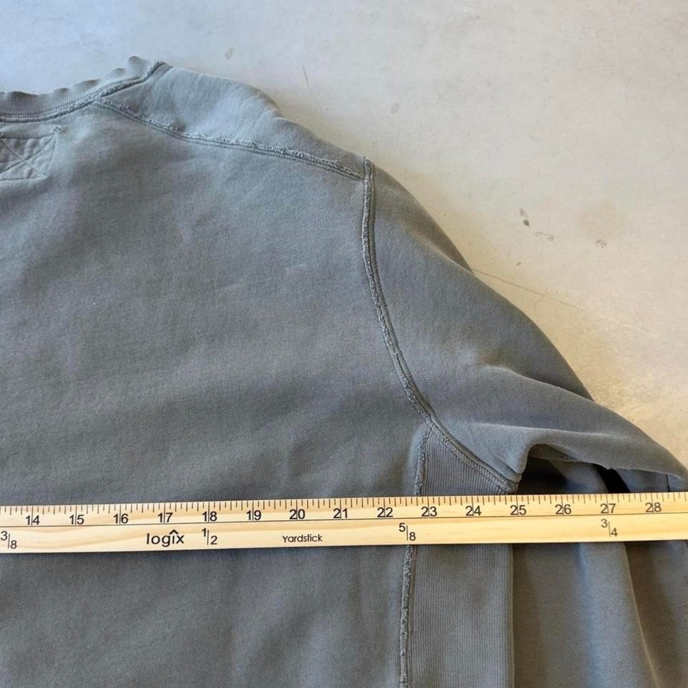 Vintage Eddie Bauer faded olive green heavyweight thrashed blank crewneck - Picture 4 of 6